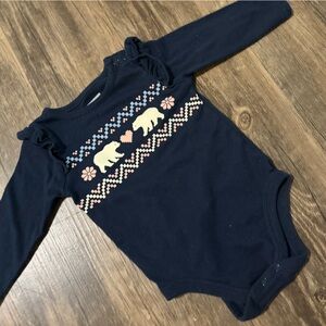 Garanimals Navy Blue Bodysuit with Bear Design